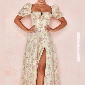 House of CB yellow TALLULAH dress